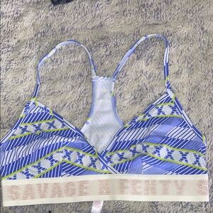 Savage X Fenty Blue Patterned Bralette M